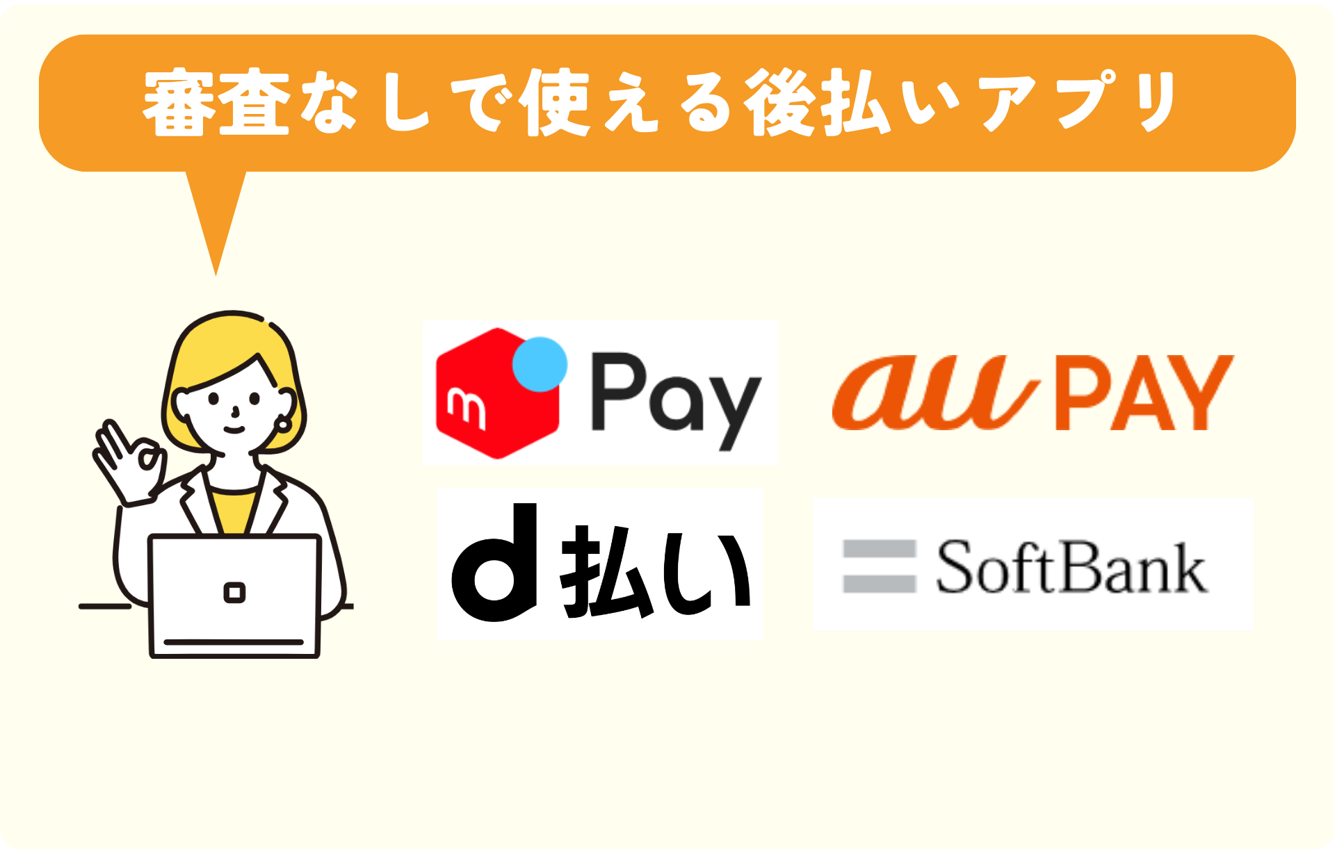 審査なしで10万円つくれる後払いアプリ4選