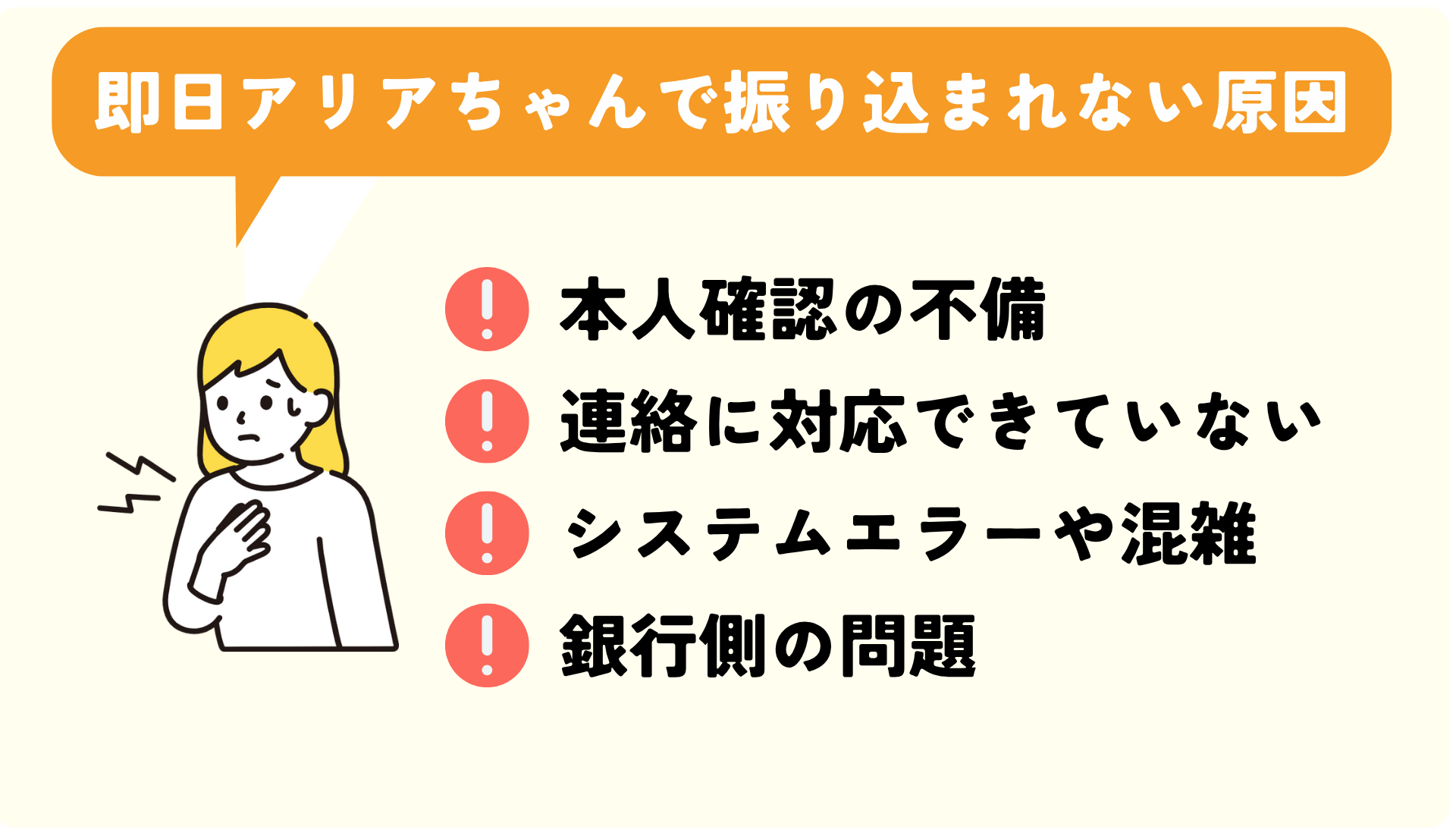 即日アリアちゃんで振り込まれない原因