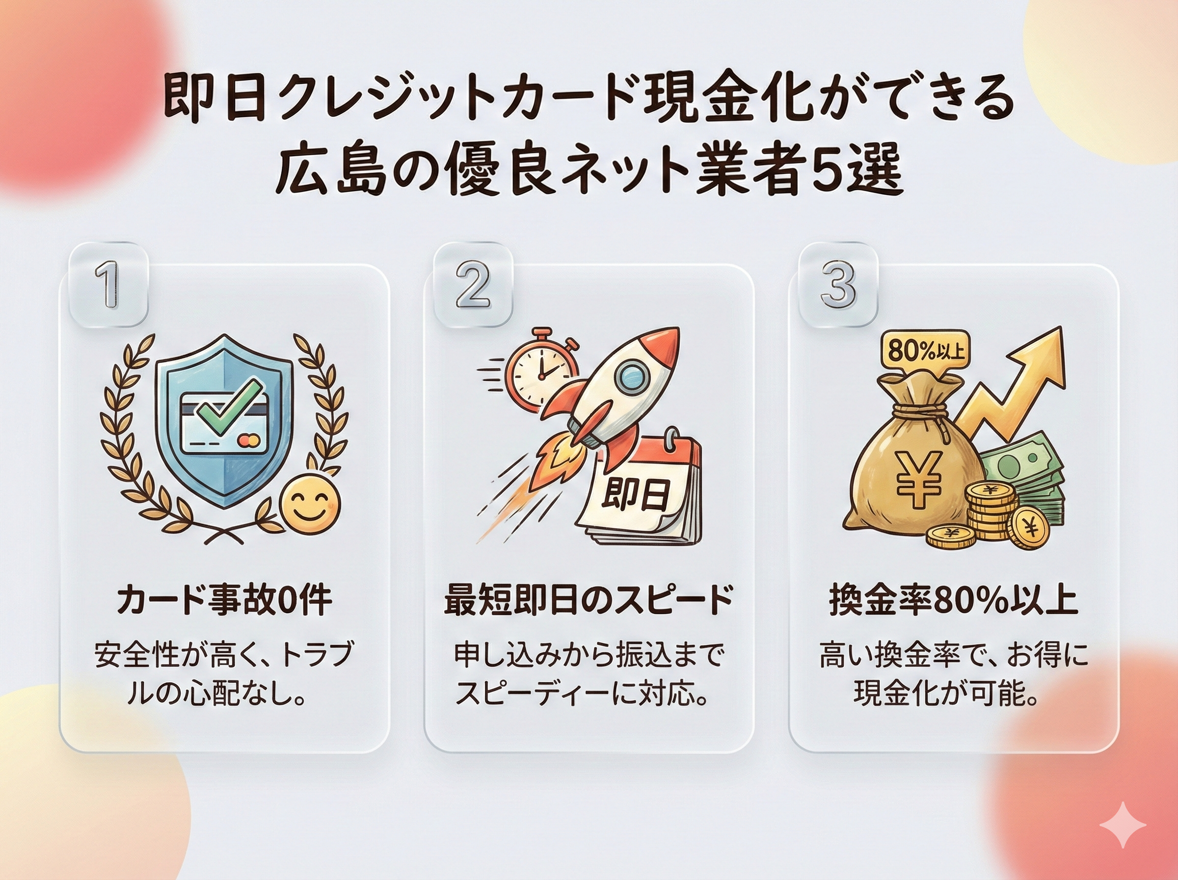 クレジットカード現金化業者5選_広島