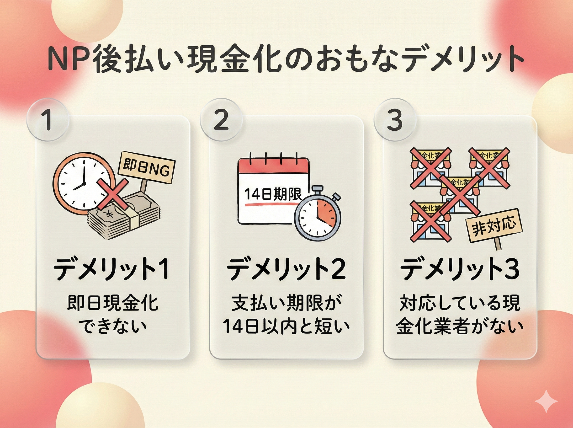 GB_NP後払い現金化のデメリット