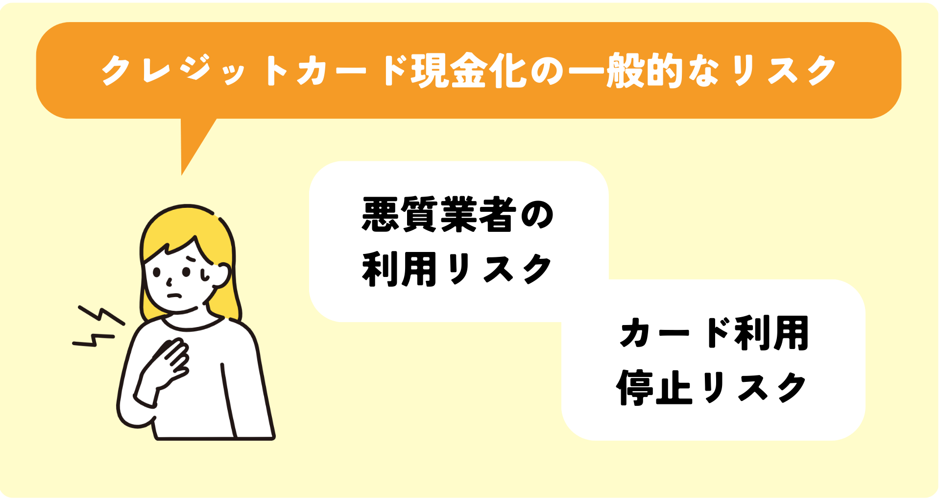 クレジットカード現金化自体の一般的リスク