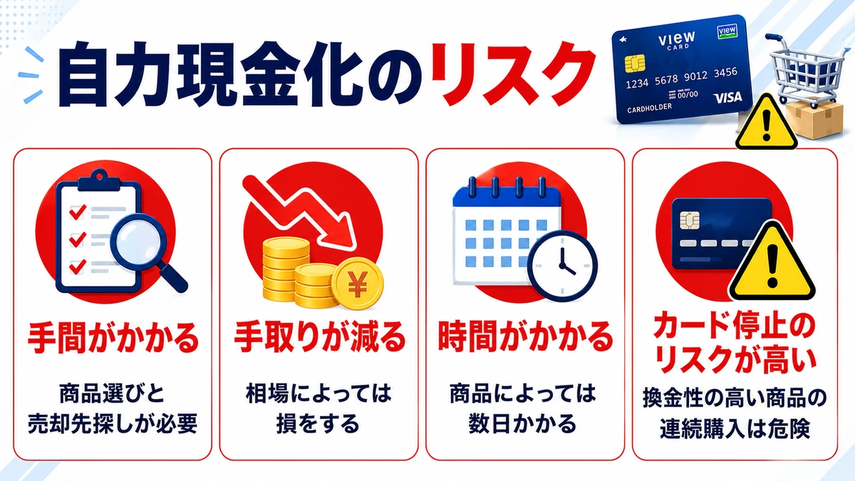 ビューカードを自分で現金化するリスク